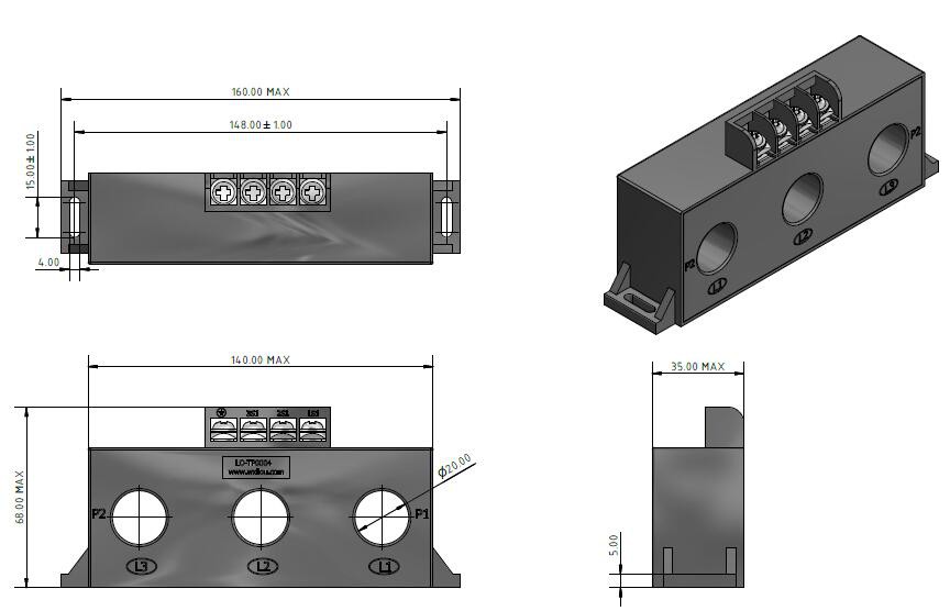 LO-TP0004 DIMENSIONS